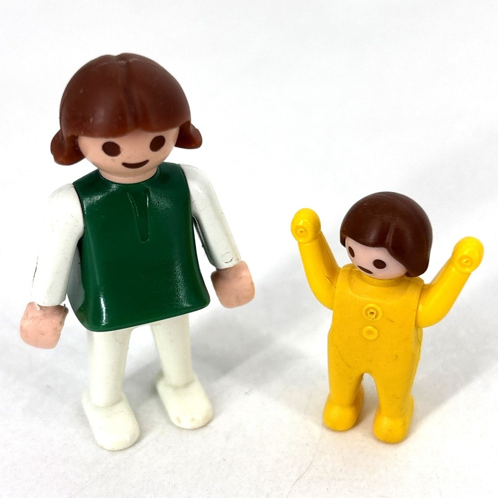 Playmobil Baby & Child Figure Lot Girls Sisters Brown Hair Vintage‎ 80s